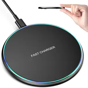 Fast Wireless Charging Pad with USB-C Cable, Compatible with iPhone 17/16/15/14/13/12/11/x Series, Samsung Galaxy S24 Series