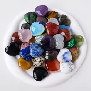 HappyCrystal- Crystal Ornaments - Heart-shaped Crystal Decorative Crystals Collection Ornaments Gift Crystals