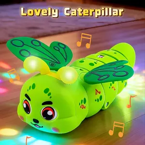 Stunt Caterpillar Design, Music, Lights, Musical Light Up, 360 °   Perfect choice for gifts on occasions like Children's Day, Christmas, Halloween, or other festivals, baby caterpillar toy, musical educational toy