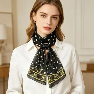 INS Black Gold Polka Dot Carriage Print Pashmina Shawl Wrap 110g Ultra Lightweight Soft Cashmere Feel Scarf for Women Breathable for All Seasons Ideal for Summer Air Conditioned Spaces Wedding Evening Dress Bridesmaid Gift