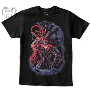 Berserk GUTS Graphic T-shirt Anime Tee Black Size Large Japan Manga 100 Cotton  L252 FW1