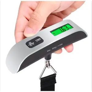 Portable Digital Luggage Scale Pet Scale for Accurate Weighing 110lbs Hanging Baggage Scale with Backlit LCD Display, Portable Suitcase Weighing Scale Travel Luggage Weight Scale with Hook Strong Straps for Travelers