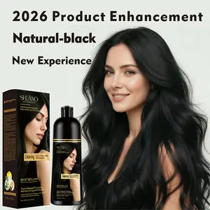 3 in 1 Hair Dye Shampoo - Can cover gray hairs,Herbal Ingredients,Contains Ginseng Extract,Natural Haircoloring, black hairdye