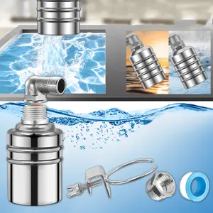 304 Stainless Steel Fully Automatic Water Level Control Float Valve 1/2" 3/4" Automatic Closing Mini Float Valve Automatic Water Tank Level Controller Water Tower