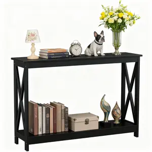 Segawe Modern Console Table with Easy Assembly - Sturdy MDF & Metal Design for Entryway, Living Room, or Bedroom