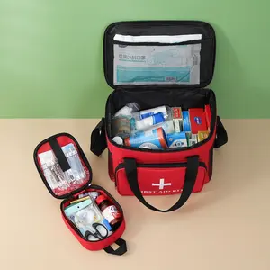 First Aid Kit Bag, Empty Medical Storage Bags, Portable Emergency Organizer for Home, Car, Travel & Camping