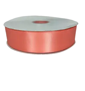 1 1/2"  Salmon Satin Ribbon Double-face 100 Yds