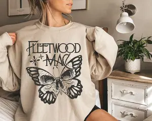 Fleetwood Mac Graphic Sweatshirt, Vintage Band Sweater, Music, Rock Band Pullover, Retro Music Crewneck, Rock Music Lover Sweaters