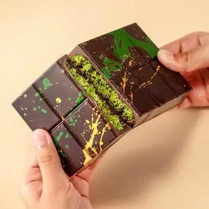 SnackTalk Dubai Chocolate Dark Chocolate Pistachio Flavor 200g | Rich Pistachio Taste | Chill Before Enjoying [Refrigeration Required Upon Arrival]