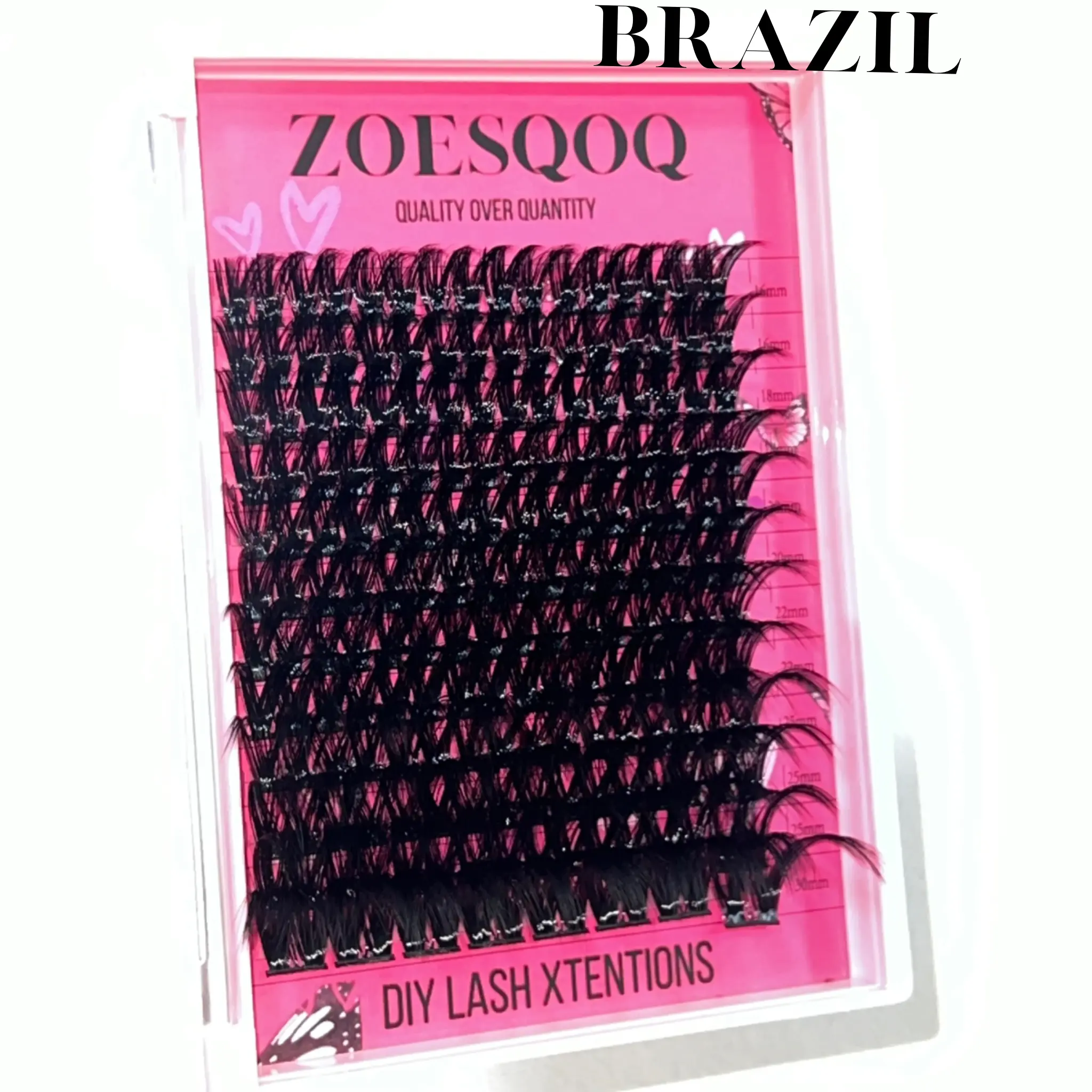 (EXTRA LONG) 16MM-30MM  DIY Lash Clusters (ONLY) Waterproof  False Eyelashes ONLY Individual Lashes Beginner Friendly Makeup Products Extensions at Home For Women&Girls Cosmetic Eyelashes Extensions