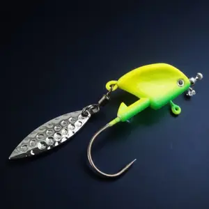 Stainless Steel Rustproof Hard Bait Set 360 Degree Spiral Spoon Swimbait Treble Hook Design Saltwater Freshwater Fishing Precision Casting Blade for Salmon Bass Pike 5 Sizes Must Have Lure