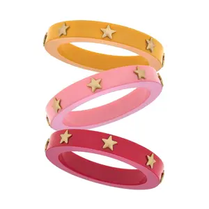 Darla Star Resin Bangle Stack