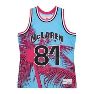 McLaren Racing F1 Special Edition Miami GP Oscar Piastri Mitchell & Ness Basketball Jersey