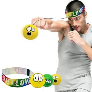 Adult Boxing Reflex Ball Set, Adjustable Headband + 2 Training Balls, Speed Agility Hand-Eye Coordination Combat Training Equipment