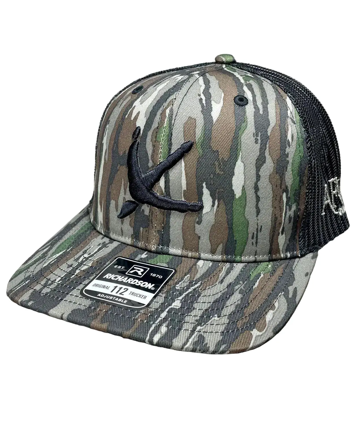 American Flyway Waterfowl Unisex 112 Trucker Hat, Realtree Turkey Tracks Camo Snapback with Cotton Twill, Breathable Mesh, and Moisture-Wicking Sweatband, Unisex Names, Bird Hunt Hat, Mesh Trucker Hats
