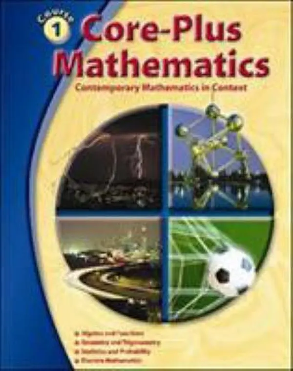 Used Core-Plus Mathematics Course 1, 2nd Edition High School Math Book - McGraw Hill Student Edition, Hard Cover English Students' Textbook