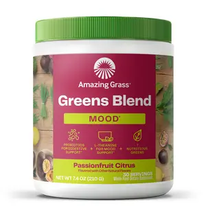 Amazing Grass Greens Blend Mood Passionfruit Citrus Healthcare Edible Powder Dietary Supplement