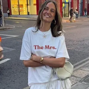 [Sale off up to 50%] The MRS T-Shirt – Custom Bride Tee, Wedding Gift for Her, Newlywed Shirt, Bridal Shower Gift, Honeymoon Top, Bachelorette Party Tee, Wifey