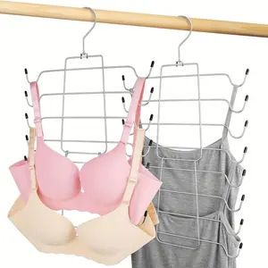 Summer Tank Top Hanger for Closet, Cool Bra Hanger,Dress Hanger,Tank Top Organizer,Bra Organizer,Tie Hanger,,360° Rotating Space Saving 8-Tier Hanger,Christmas Gift, Clothes Hanger Rack, Portable Wardrobe Organizer, Storage Hanger
