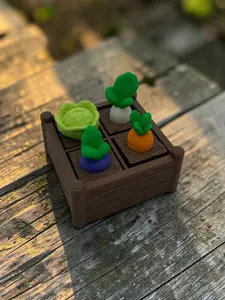 Spring Vegetable Bed Fidget Clicker Keychain