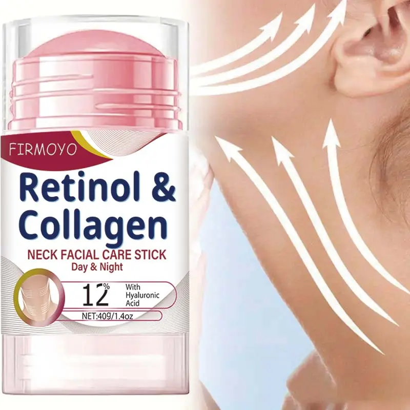 Retinol and Collagen Neck Facial Stick- Alcohol free, suitable for all skin types - Lifts and tightens, moisturizes and leaves skin looking smooth and hydrated.1.4oz