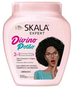Skala - Expert - Creme de Tratamento 2 em1 Crespo Divino 1 Kg - (Divine Curls 2 in 1 Treatment Cream Net 33.81 Oz) Haircare Frizz