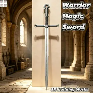 Medieval Magic Sword Building Set, Medieval Knight Sword Model Toy, Perfect for Medieval Enthusiasts & Home Decor, Ideal for Display & Collection