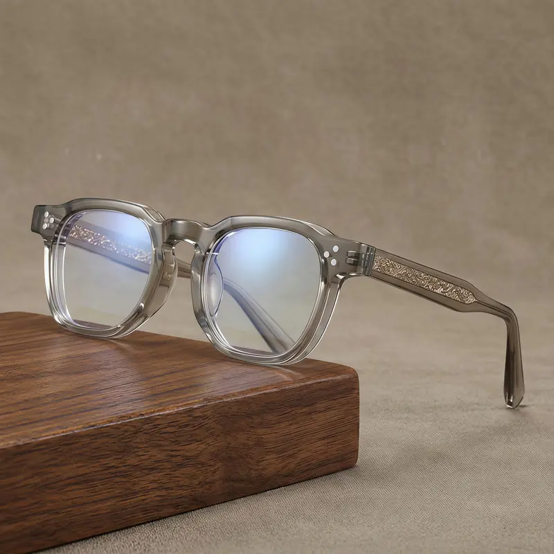EUNOIALENS Unisex Style Non-Prescription Bluelight Blocking Glasses Fashion - Retro Full-Rim Square Eyed Glasses, Anti-Blue Lenses, Accessory Eyewear, Stylish Trendy Comfortable, Ideal for Work/Casual Use, Easy Choice