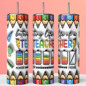 Teacher battery life tumbler cup Drinkware