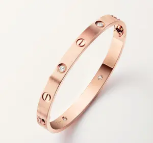 Pre-owned Cartier LOVE bracelet, classic model, 4 dias rose gold