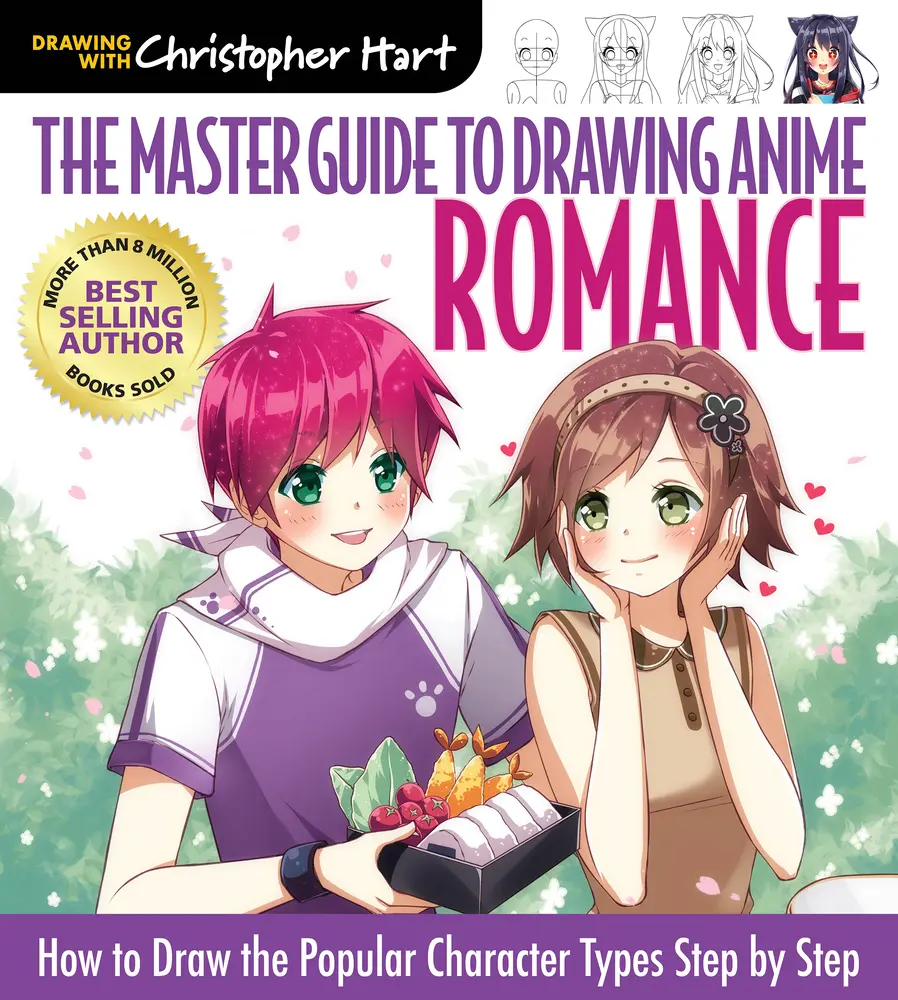 USED Book - Master Guide to Drawing Anime: Romance: How to Draw the Popular Character Types Step by Step - A How to Draw Anime / Manga Step by Step Book Series by Hart, Christopher (Paperback) - english