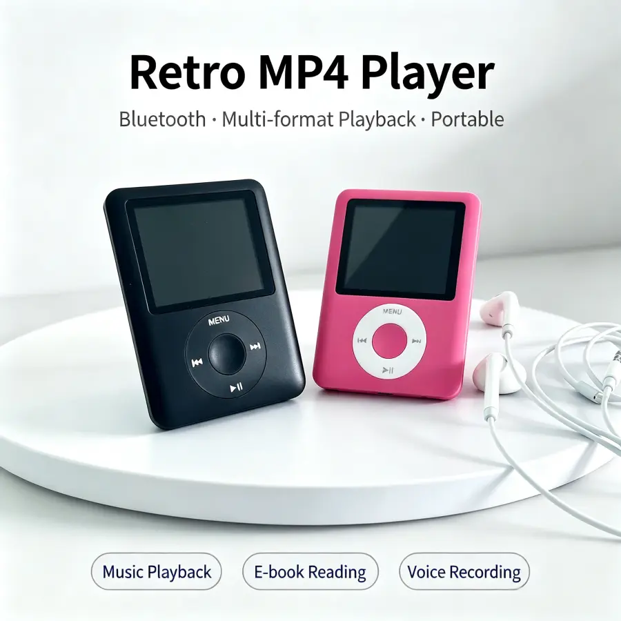 Portable MP3 MP4 Player - Headphone Compatible, Multi-Functional, Easy-to-Operate, Ideal Gift for Audio Enthusiasts
