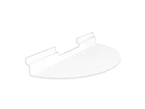 FixtureDisplays® 6-Pack 12x6" Acrylic Slatwall Holder Display Wall Mount Rack Round Circle Display 13825NEW-NF