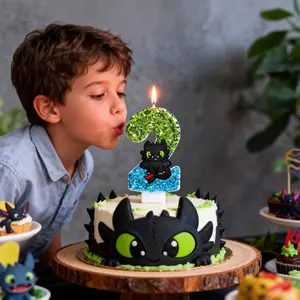 How to Train Your Dragon Candle Number 0-9 Baby Birthday Cake Candle Decoration How to Train Your Dragon Birthday Party Cake Topper Baby Shower Decor Gift