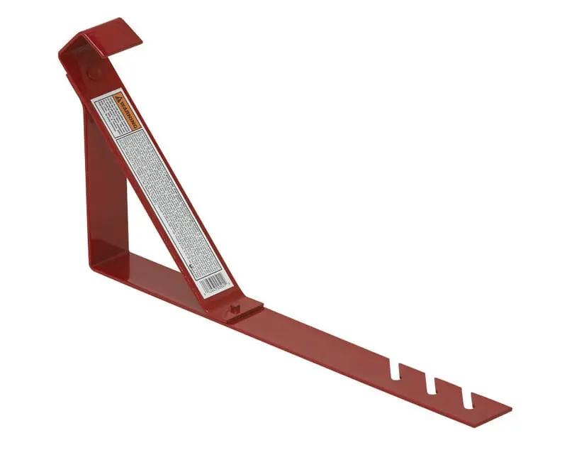 Qual-craft 2501 Roofing Bracket, All Steel Plank Support, Durable All Steel Construction, 1 Man per 8' Staging Plus 40 lbs Capacity, Maximum 8' Spacing