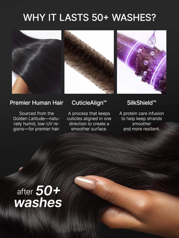 Luvme All-Day Curl Hold™ Premier Grade Hair Ombre Brown Body Wave CuticleAlign™ PartingMax Glueless 7x6 HD Lace Wig Pre-Cut Lace