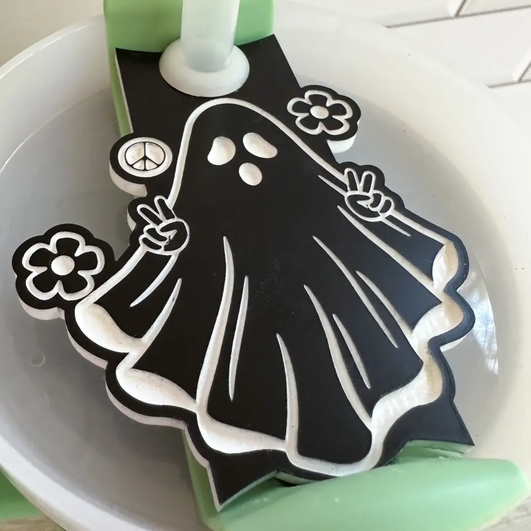Spooky Hippie Ghost Stanley Tumbler Topper H.20