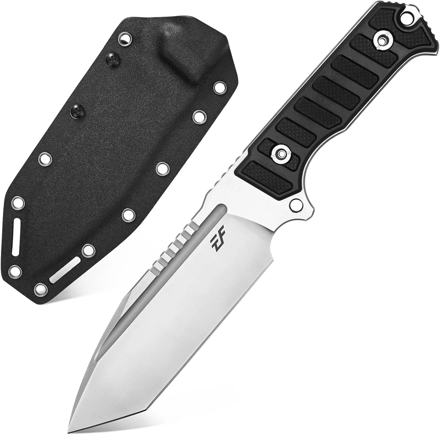 Eafengrow EF135 Fixed Blade Knife, DC53 High Carbon Steel Blade, Micarta Handle Full Tang Utility Knife with Kydex Sheath, Portable Cutting Tool for Daily Use Bushcraft Camping Hiking Fishing Gardening
