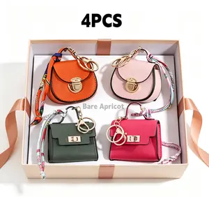 Bare Apricot Mini Kelly Bag Charm & Mini Saddle Charm Set 4PCS Perfect Mother's Day Gift Small Adorable Handbag Accessory Delicate Embellishment