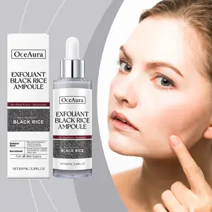 OceAura Black Rice Brightening And Exfoliating Liquid, Face Cleanser Exfoliating Ampere Facial Essence To Soften Skin