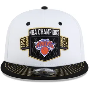 2026 New York Knicks NBA Champions Snapback Hat – Premium White & Black Embroidered Basketball Cap, Adjustable Flat Brim Streetwear Fan Gift