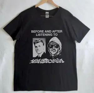 Before And After Dystopia Band T Shirt Crust Punk Vintage Grind Disrupt Sludge Graphic For Fans T-shirt