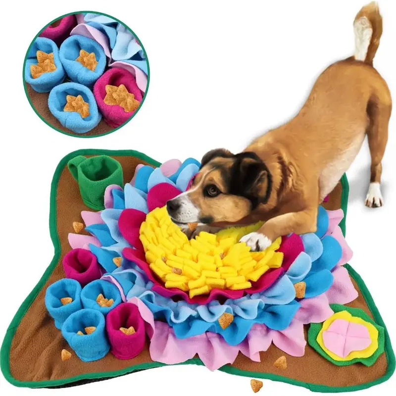 Dog Sniffing Pad, Pet Feeding Mat, Pet Sniffing Training Pad, Pet Snack Hiding Mat, Interactive Dog Puzzle Toys, Puzzle Feeder, Dog & Cat Accessories