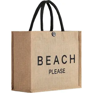 Beach Bag, Large Beach Bag for Women, Woven Straw Beach Tote Bag Waterproof, Weaving Swim Gym Shopping Travel Bag with Button