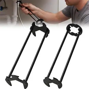 2 Pcs Basin Wrench Set 2026 New Adjustable Plumbing Tool for Kitchen Installation Tight Space Universal Installer Durable Spanner for Bathroom Use Portable Faucet Spanner for Plumbers