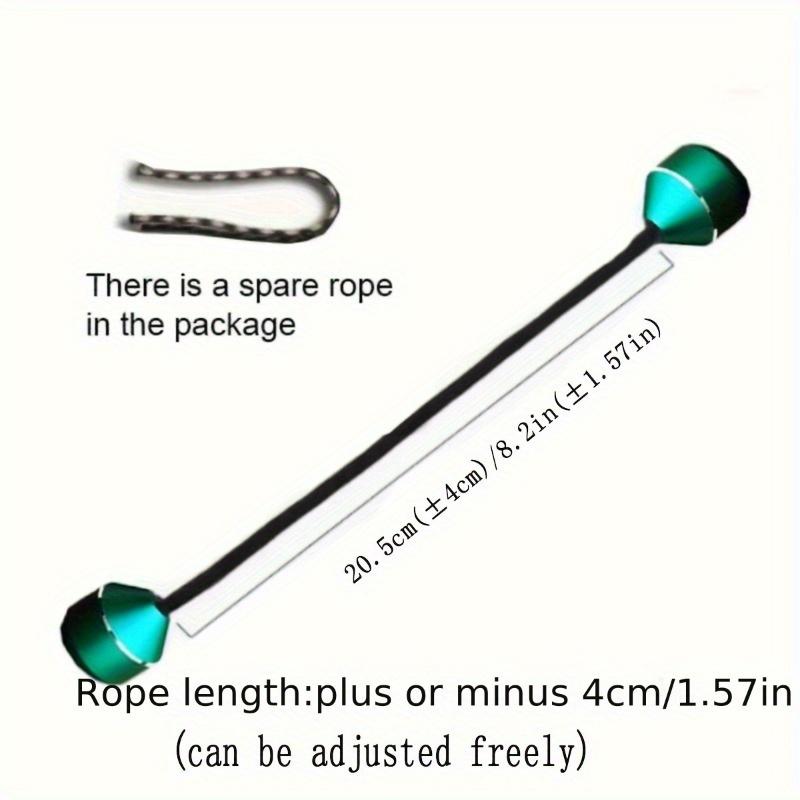 One aluminum alloy finger yo-yo with 2 beads and string - a great toy for adults to relax their hands and improve dexterity, a fun holiday gift (string color may vary).