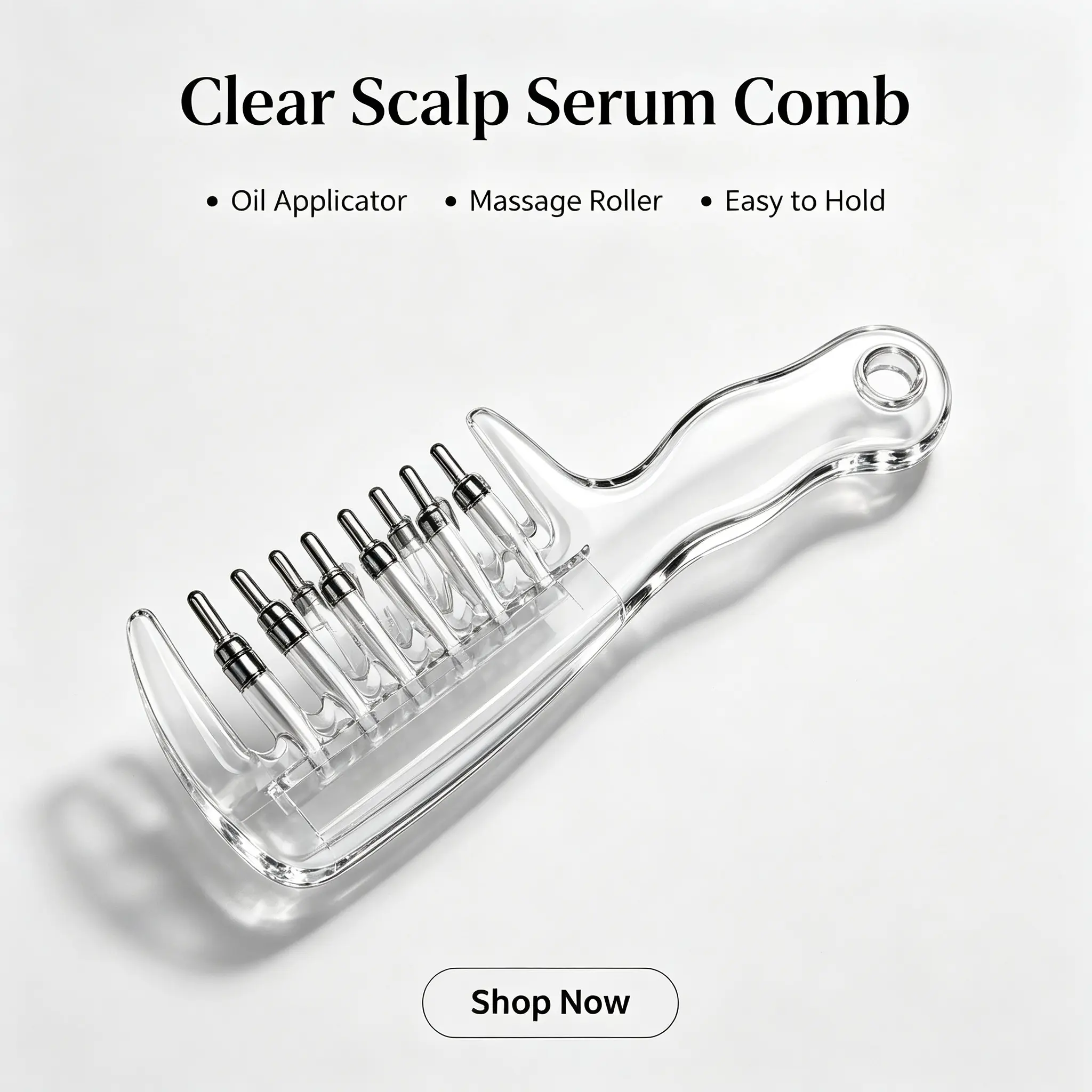 Scalp Liquid Applicator Comb, Refillable Hair Root Oil Massage Comb for Hair Care Treatment