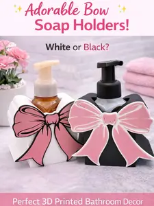 Bow Soap Dispenser Holder  3D Printed Bathroom Decor | Cute Sink Organizer | Aesthetic Bath Accessory | Gift for Her
