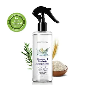 Bare Anatomy Nature x Science Rosemary Water with Rice Water |100% Natural Extract | Soft & Smooth Hair Non-Greasy & Fast Absorbing | 200 ml