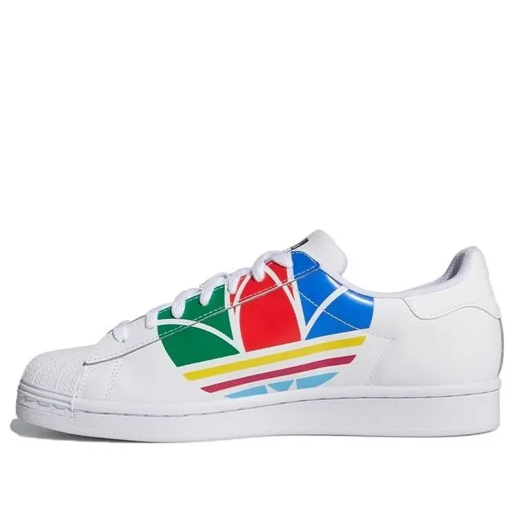 adidas Superstar Pure 'Colorful Trefoil - Cloud White' FU9519 Closed Sports Shoes adidas Superstar Pure 'Colorful Trefoil - Cloud White' FU9519 Closed Sports Shoes